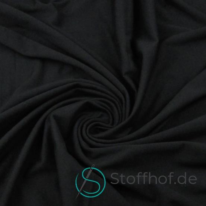 Single Jersey Schlauchware Schwarz